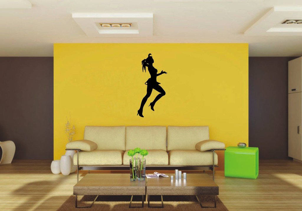 Picniva 22x46.54 Girl Style 12 Vinyl Wall Decal Figure Silhouette