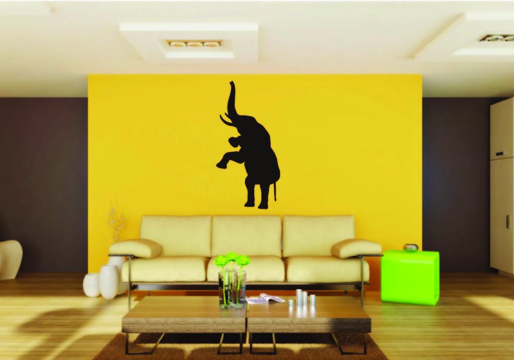 Picniva Elephant Sty12 Vinyl Wall Decal, Approx 22 x 41.8 in, Removable