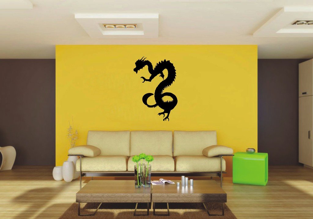 Picniva 22x32.3 East Dragon Style 2 Vinyl Wall Decal Fantasy Decor