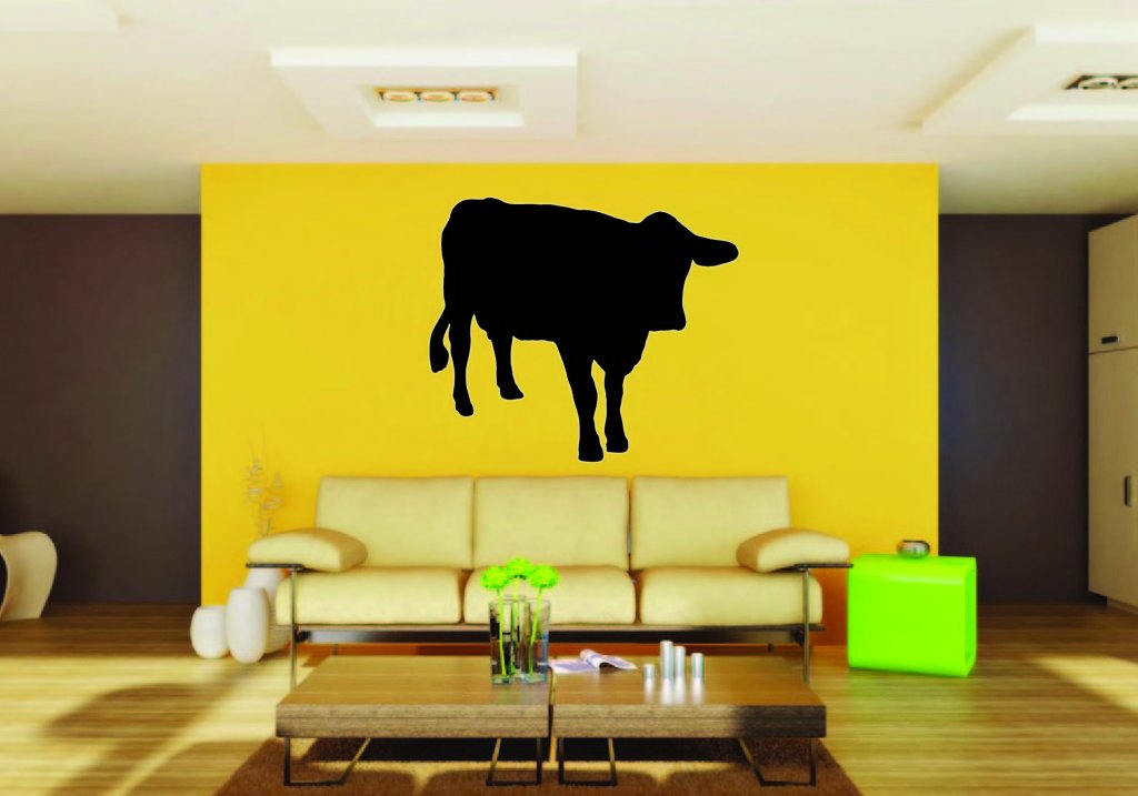 Picniva Cow Sty28 Vinyl Wall Decal, Approx 22 x 19.8 in, Removable