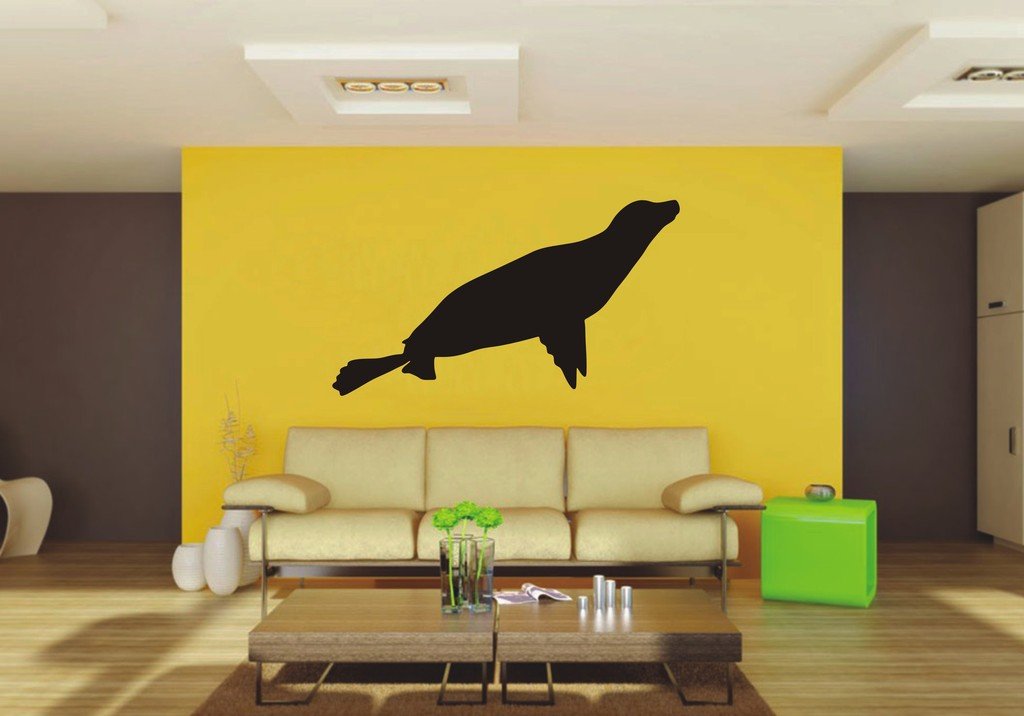 Picniva Seal Sty12 Vinyl Wall Decal, Approx 22 x 12.4 in, Removable
