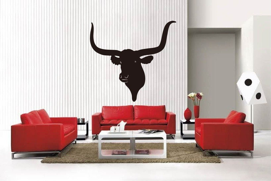 Picniva Matte Black Cattle Style 22 Vinyl Wall Decal Farm Ranch Decor