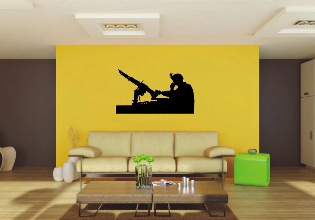 Picniva Soldier Sty2 Vinyl Wall Decal, Approx 22 x 12.45 in, Home Decor