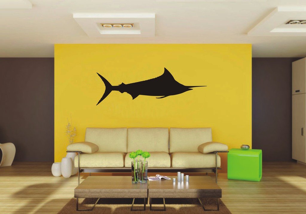 Picniva Marlin Sty2a Vinyl Wall Decal, Approx 64.07 x 22 in, Removable