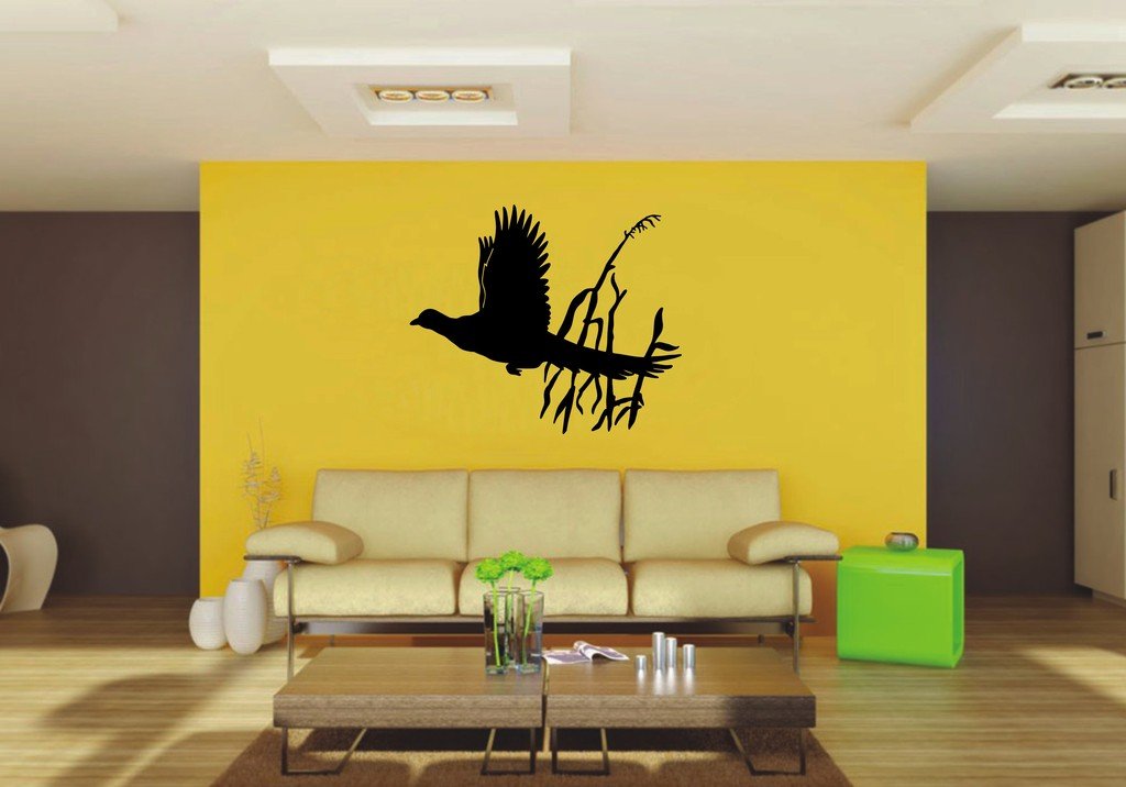 Picniva Pheasant Sty1 Vinyl Wall Decal, Approx 22 x 18.58 in, Removable