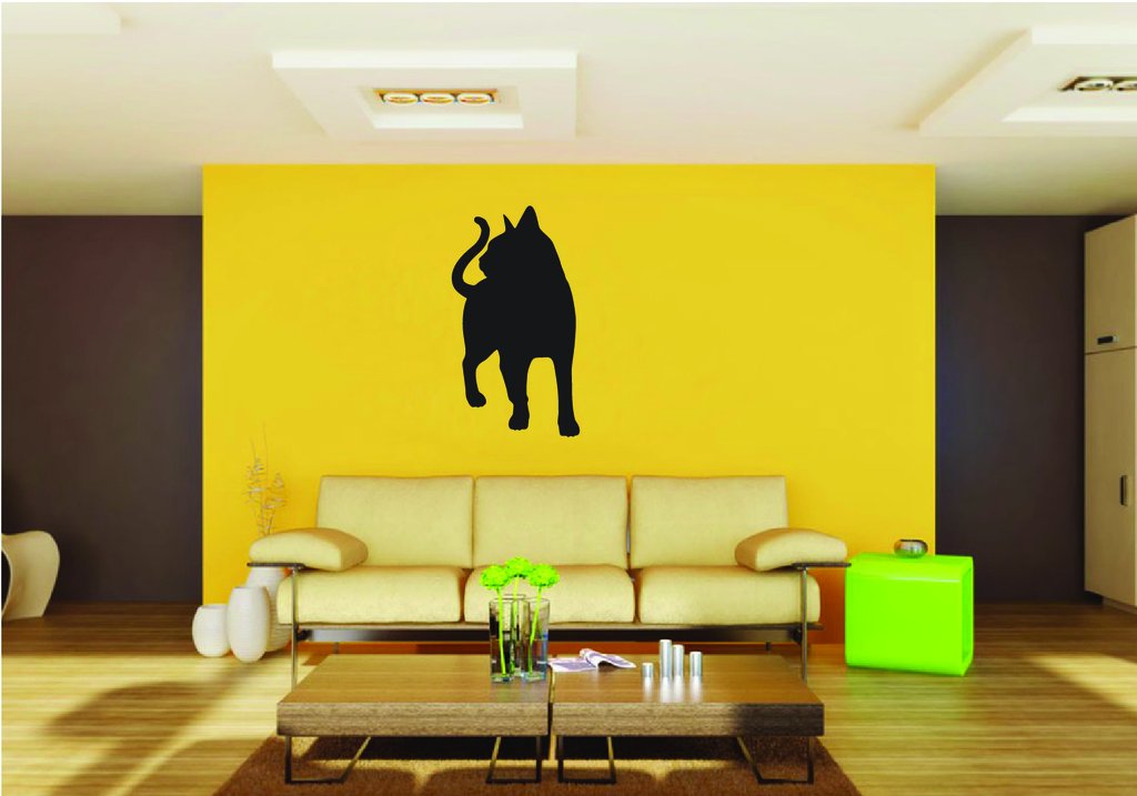 Picniva Abyssinian Cat Style 2 Removable Vinyl Wall Decal