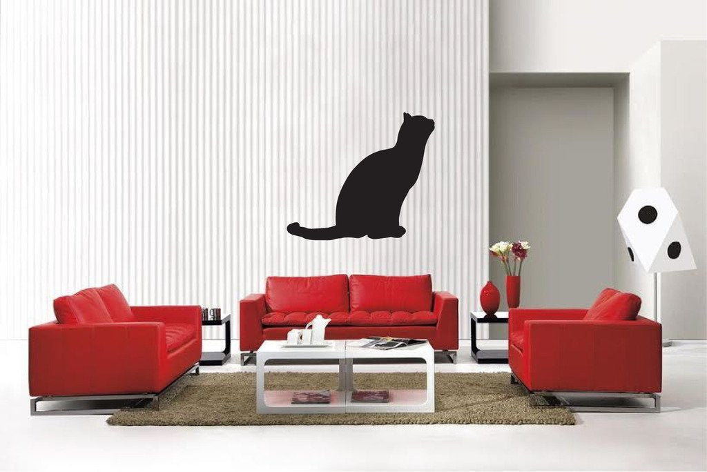 Picniva Matte Black British Shorthair Style 6 Vinyl Wall Decal Feline Decor