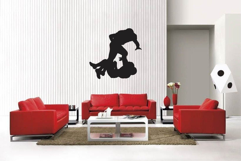 Picniva Matte Black Football Style 1a Vinyl Wall Decal Sports Decor
