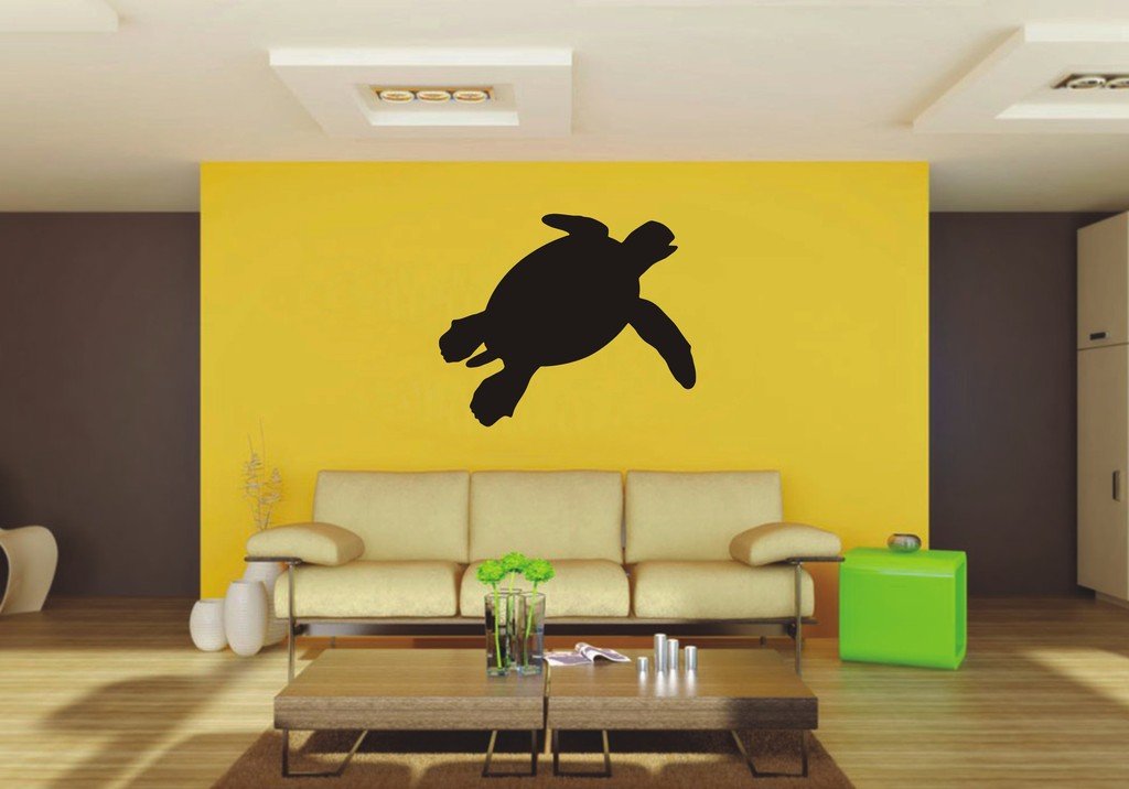 Picniva Sea Turtle Sty1 Vinyl Wall Decal, Approx 22 x 18.25 in, Removable