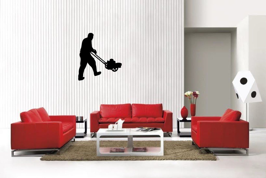 Picniva Lawn Mower Sty11 Vinyl Car Window Decal, Approx 5 in