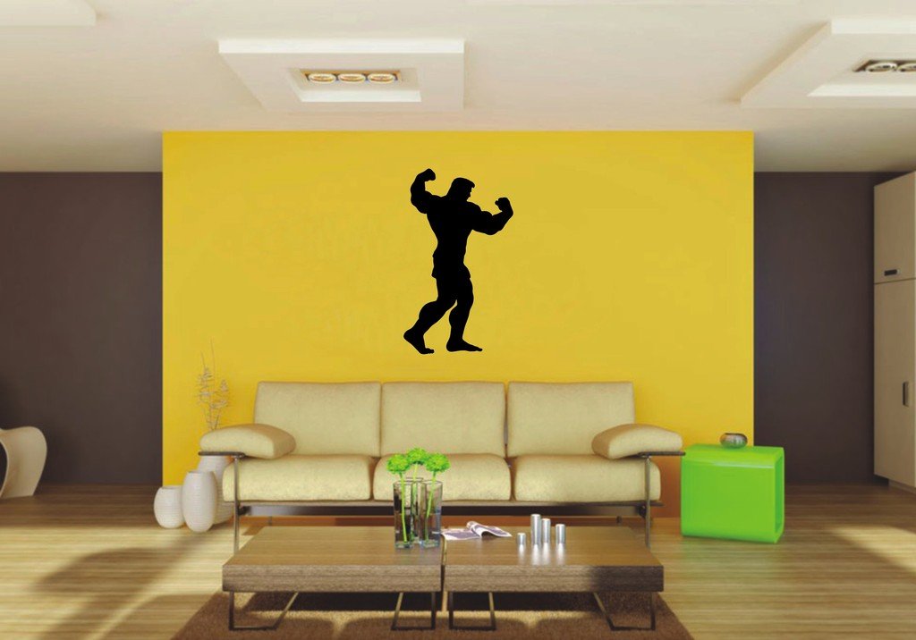 Picniva Muscle Man Style 6 Wall Decal Figure Silhouette Decor