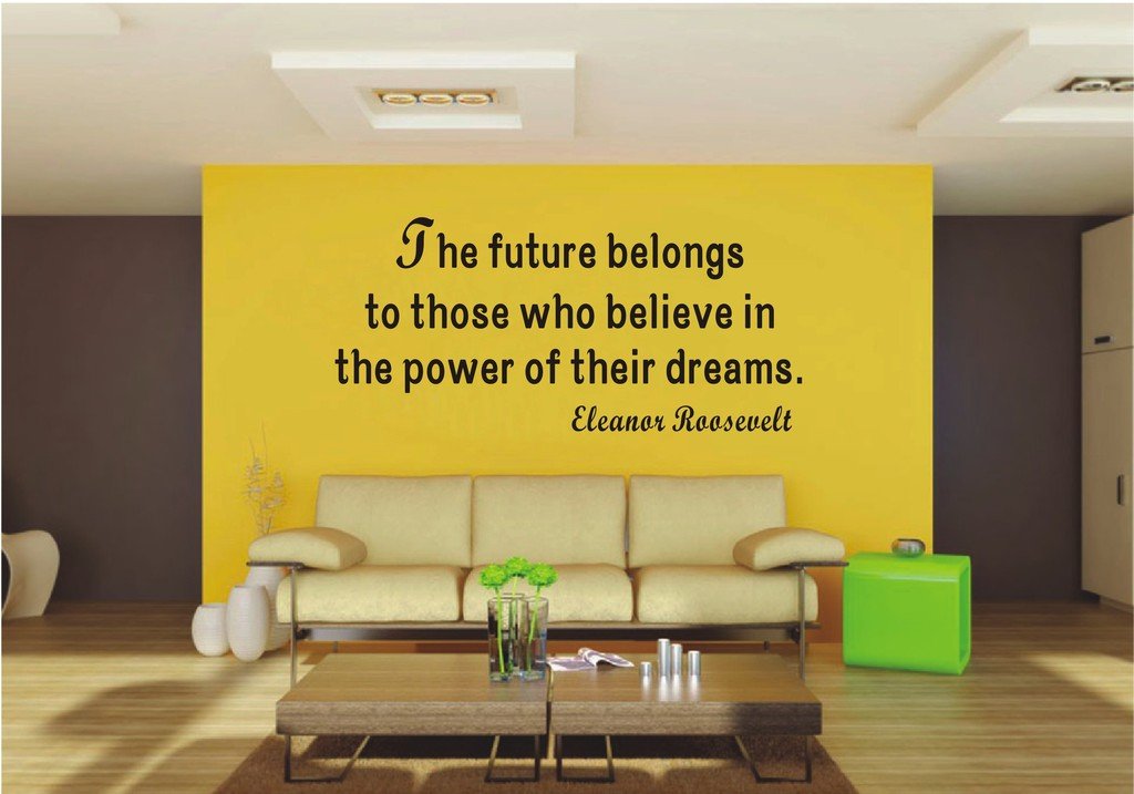 Picniva The Future Belongs Quote Vinyl Wall Decal, Approx 22 x 10.1 in