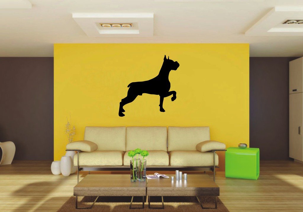 Picniva 22x22.35 Boxer Style 9 Vinyl Wall Decal Dog Breed