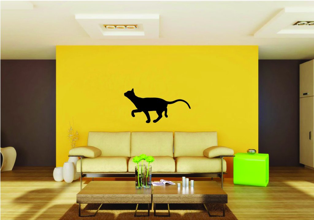 Picniva Devon Rex Cat Style 14 Removable Vinyl Wall Decal