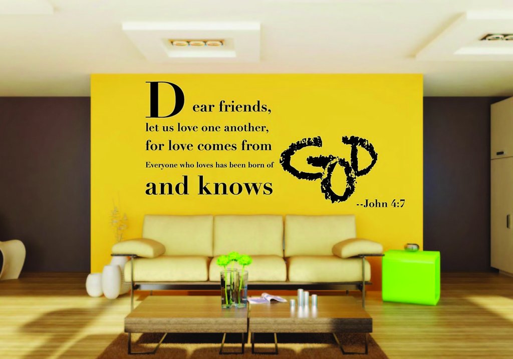 Picniva John 4:7 Scripture Removable Vinyl Wall Decal