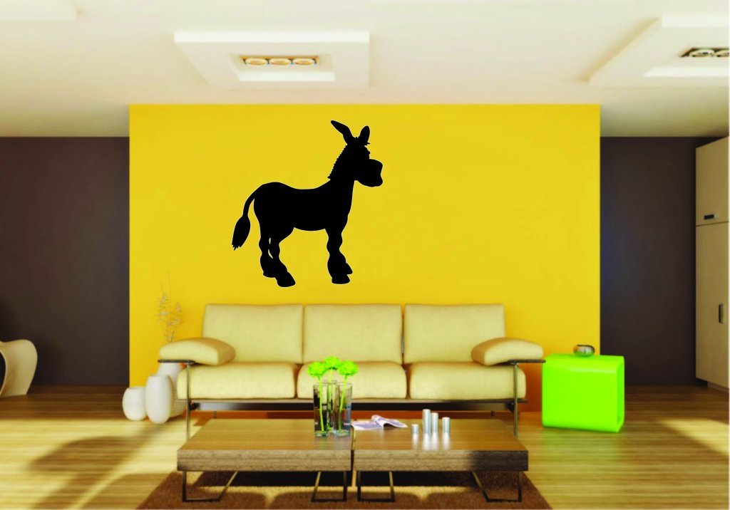 Picniva Donkey Sty6a Vinyl Wall Decal, Approx 22 x 23.78 in, Removable
