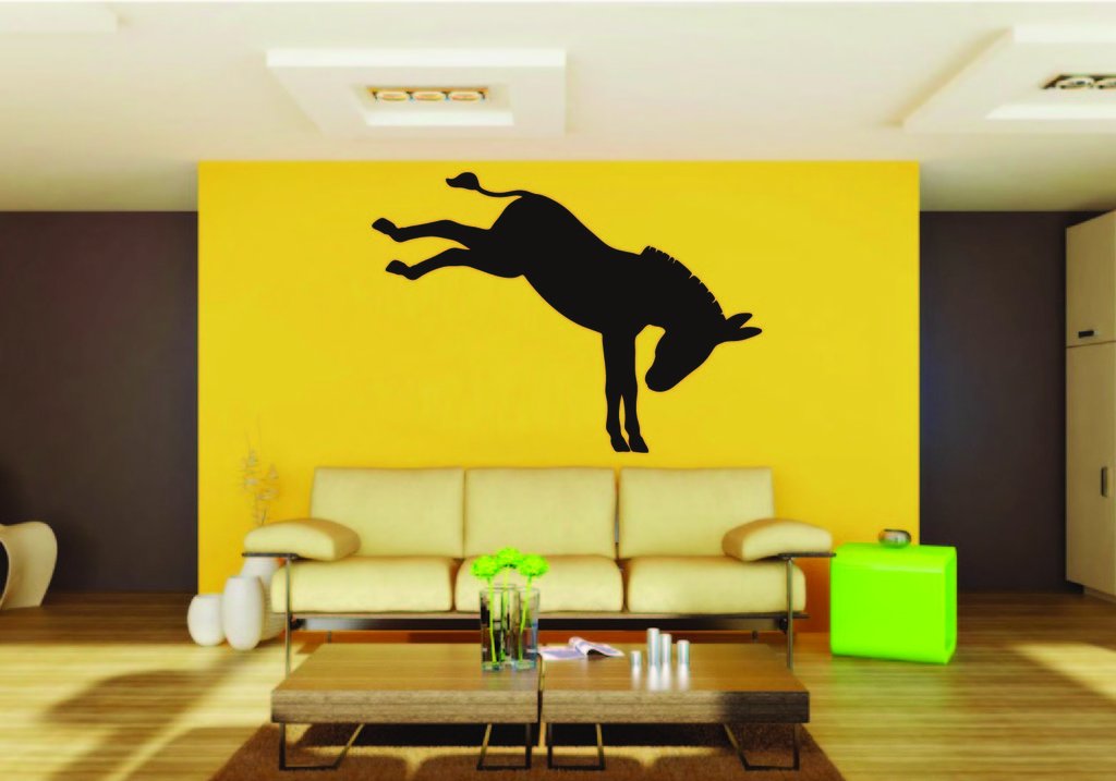 Picniva Donkey Sty11 Vinyl Wall Decal, Approx 22 x 15.4 in, Removable