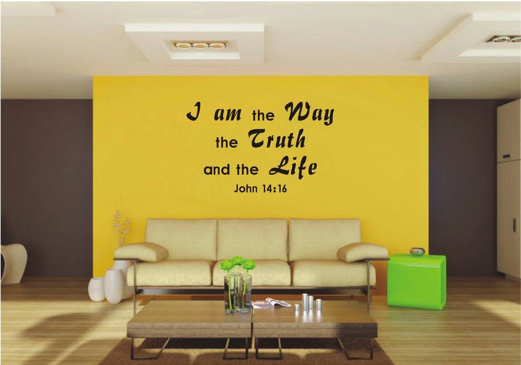 Picniva Way Truth Life Scripture Quote Wall Decal, Approx 22 x 13.55 in
