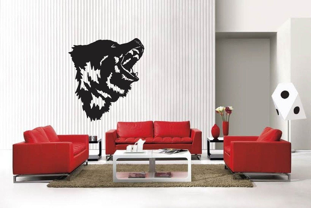 Picniva Matte Black Bear Style 10 Vinyl Wall Decal Woodland Cabin Decor Art