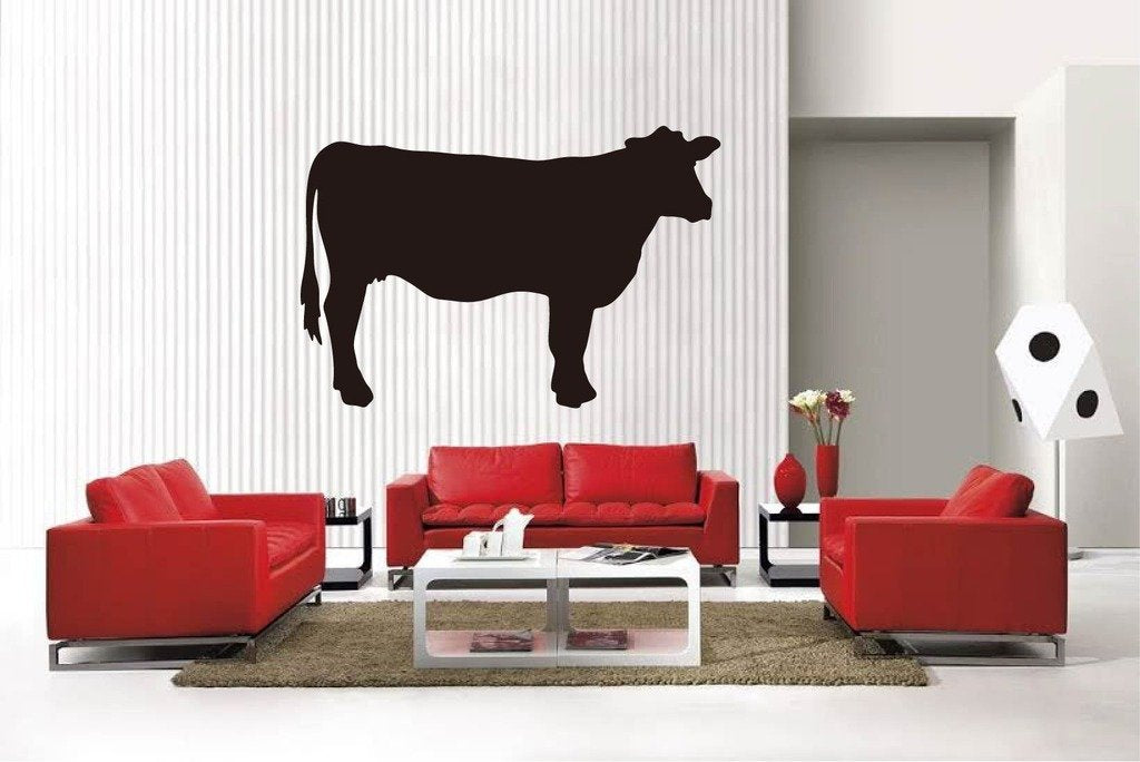 Picniva Matte Black Cow Style 67 Vinyl Wall Decal Farm Ranch Decor BG5162
