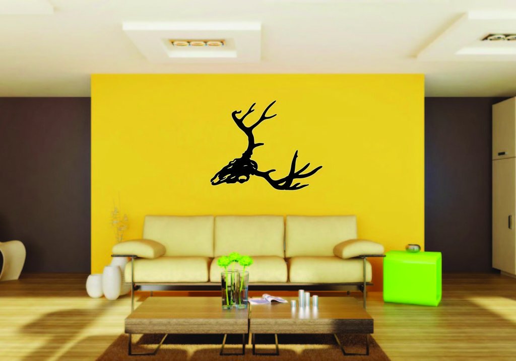 Picniva Deer Skull Style 2 Removable Vinyl Wall Decal