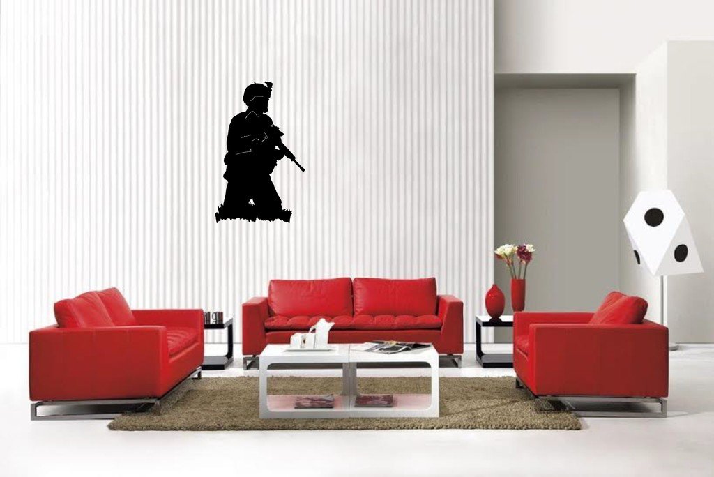 Picniva Military Sty1 Vinyl Car Window Decal, Approx 5 in