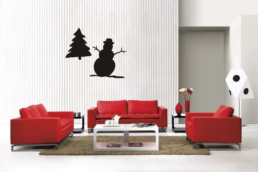 Picniva Snowman Style9A Wall Decal Removable Home Decor