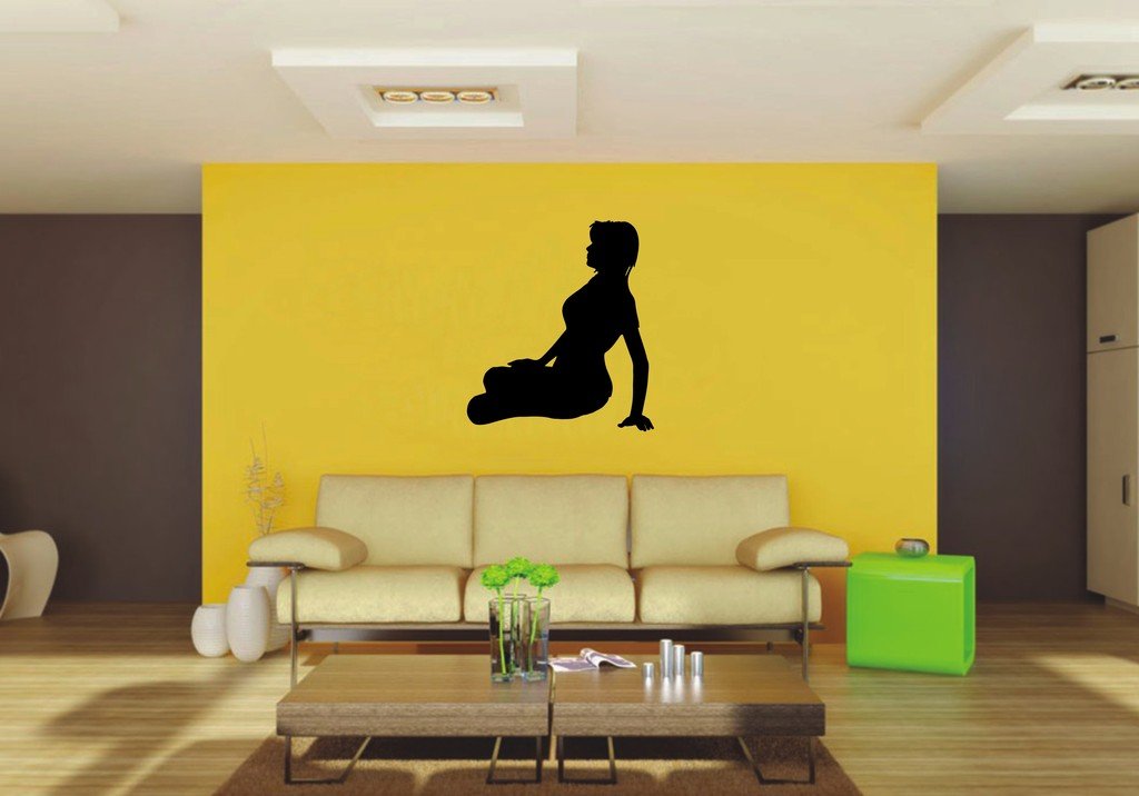 Picniva 22x24.87 Sitting Style 7 Vinyl Wall Decal Figure