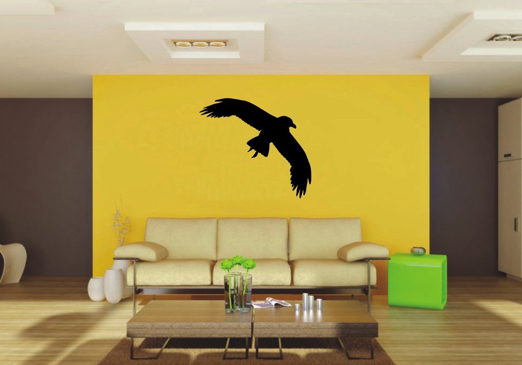 Picniva Crow Sty12a Vinyl Wall Decal, Approx 22 x 19.71 in, Home Decor