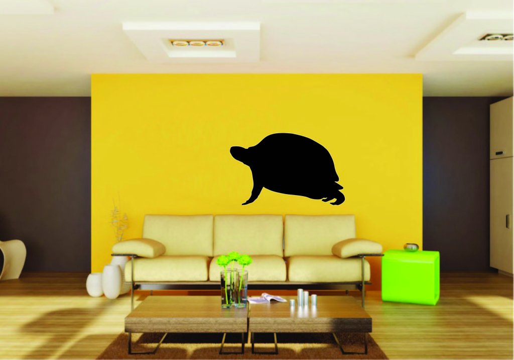 Picniva Box Turtle Sty4 Vinyl Wall Decal, Approx 22 x 13 in, Removable