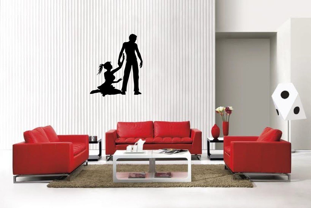 Picniva Matte Black Dancing Style 62 Vinyl Wall Decal Music Dance Decor