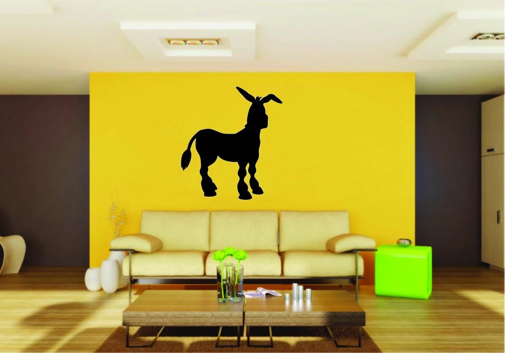 Picniva Donkey Sty7a Vinyl Wall Decal, Approx 22 x 24.26 in, Removable