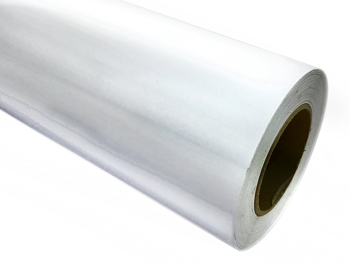 50" x 10 ft Roll of clear Adhesive-Backed Vinyl for Digital Print Media High Tack Permanent - Color: Printable Clear - Size: 10Ft