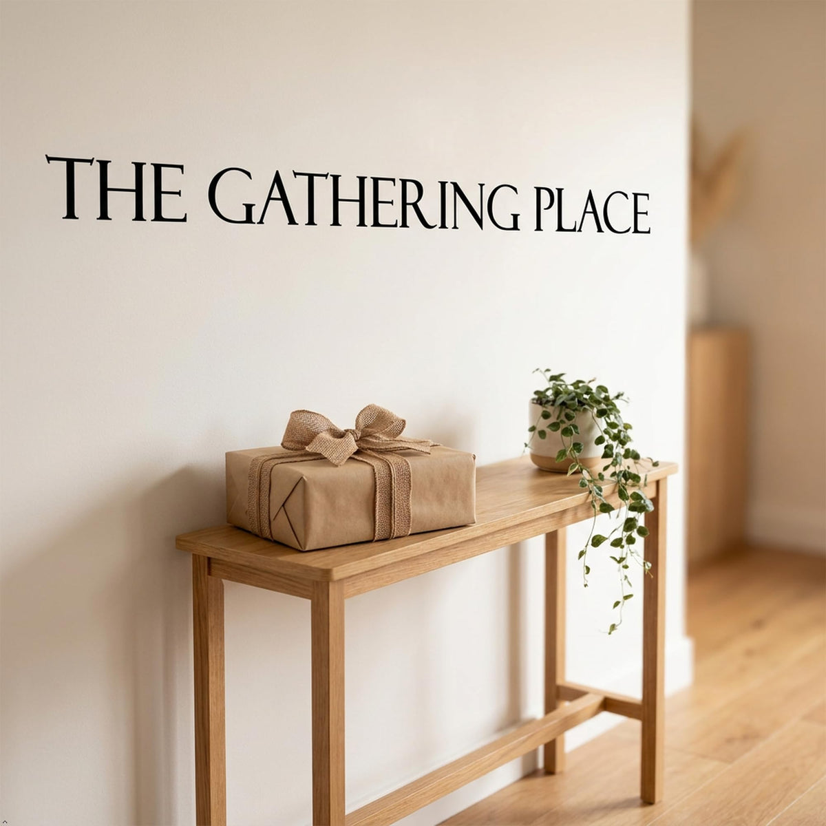 Picniva The Gathering Place Wall Decal Family Quote Home Decor Typography