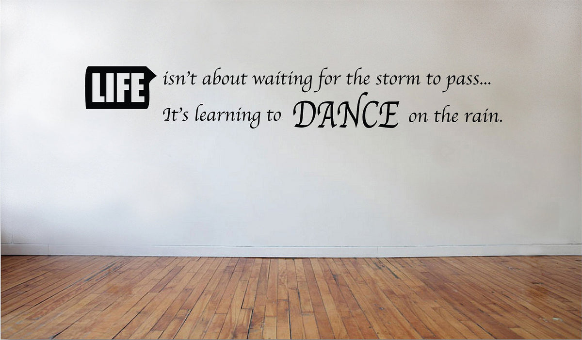 Picniva Matte Black Life isnt About Waiting Vinyl Wall Decal Inspirational