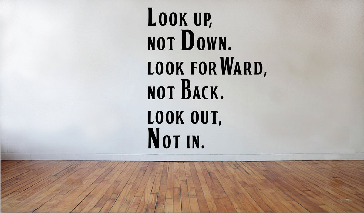 Picniva Look Up, not Down Removable Vinyl Wall Decal, 22 x 25 in
