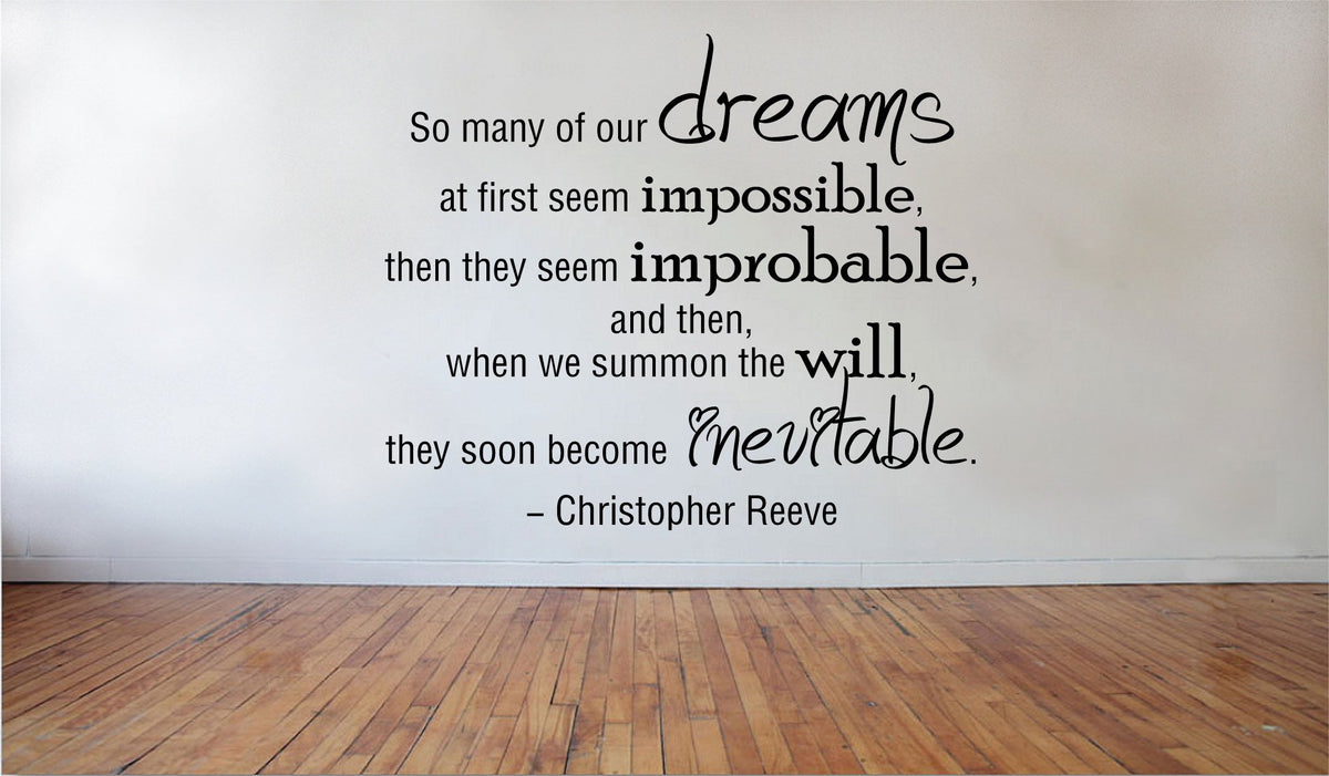Picniva So Many of our Dreams at First Removable Vinyl Wall Decal