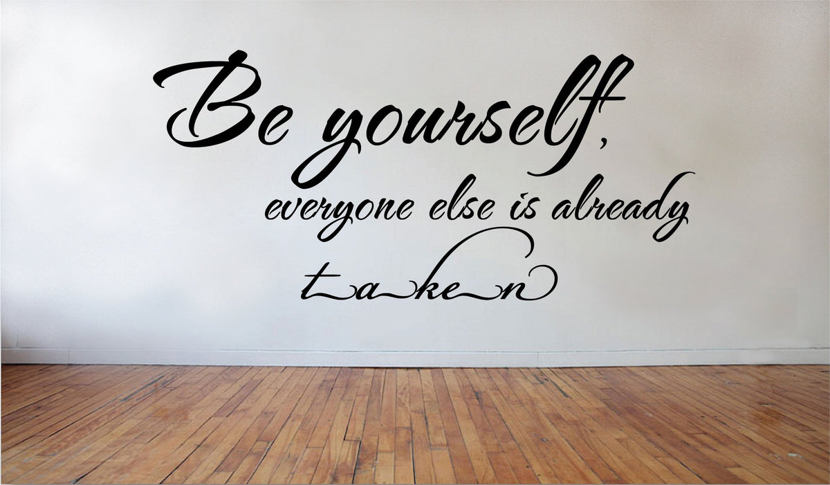 Picniva Be Yourself, Everyone Else Removable Vinyl Wall Decal, 22 x 12 in