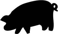 Decaltor Pig 5 in Vinyl Decal for Laptop Bumper Wall