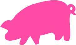 Decaltor Pig 5 in Vinyl Decal for Laptop Bumper Wall