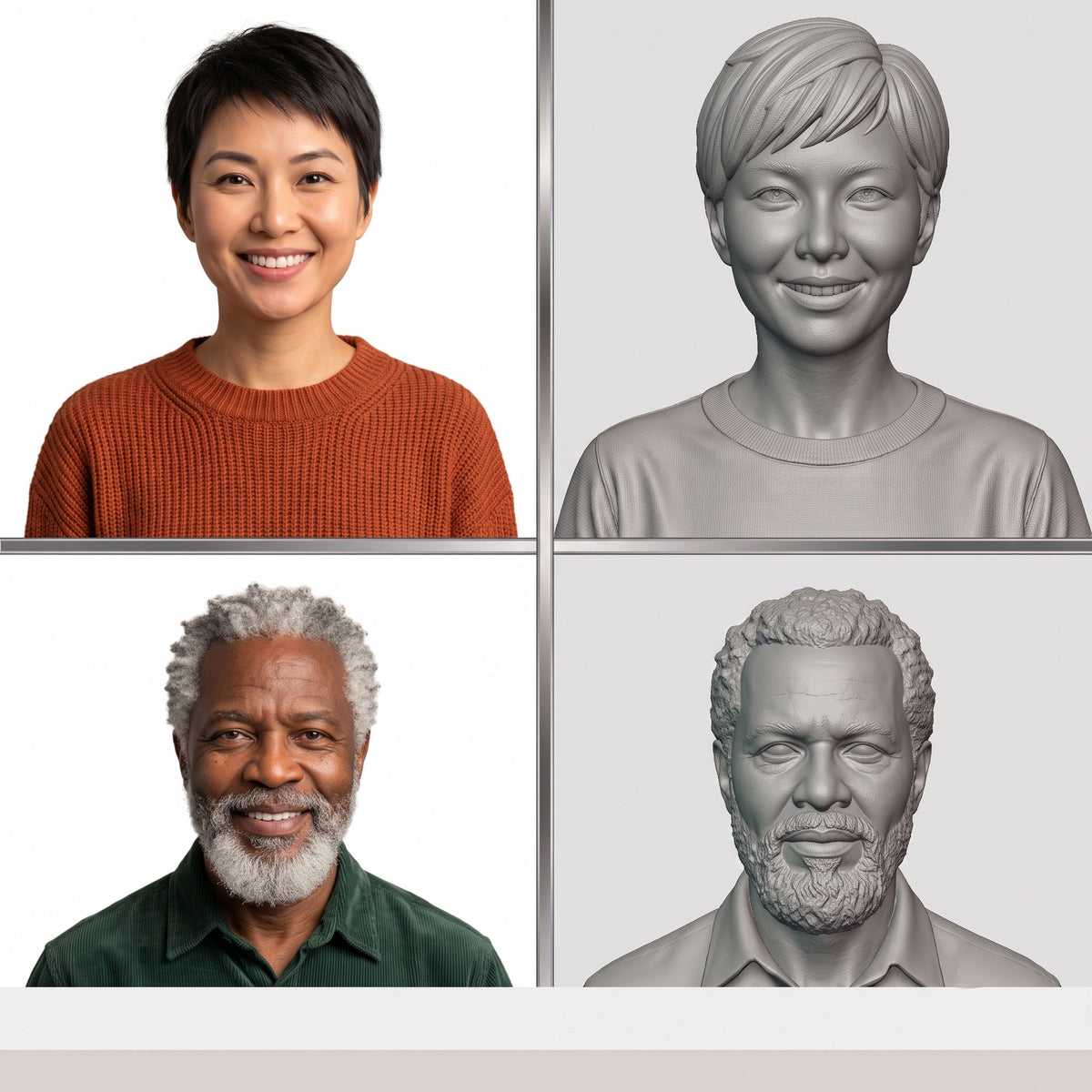 Custom Photo to 3D STL File, Personalized Portrait 3D Model, Turn Image into 3D Print Design, Custom Bust Digital Download File