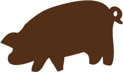 Decaltor Pig 5 in Vinyl Decal for Laptop Bumper Wall