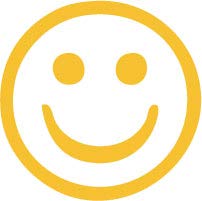 Decaltor Happy Face Vinyl Decal for Car Window Laptop, 3 in