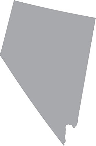 Picniva Silver Nevada NV 3 Inch Map Removable Vinyl Wall Decal Decor Home - Color: silver - Size: 3 inches