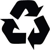 Decaltor Recycling Symbol 5 in Vinyl Decal for Laptop Bumper Wall