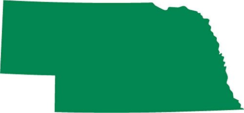 Picniva Green Nebraska NE State Map Vinyl Decal for Car, 3 in - Color: green - Size: 3 inches