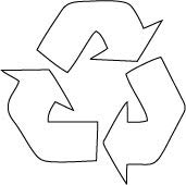 Decaltor Recycling Symbol 5 in Vinyl Decal for Laptop Bumper Wall