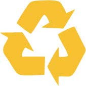 Decaltor Recycling Symbol 5 in Vinyl Decal for Laptop Bumper Wall