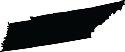 Picniva Black Tennessee TN 3 Inch Map Vinyl Car Decal Sticker Vehicle Truck - Color: black - Size: 3 inches