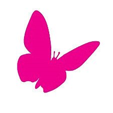 Picniva Beautiful Like a Butterfly Wall Decal, Pink, 22 in Wide
